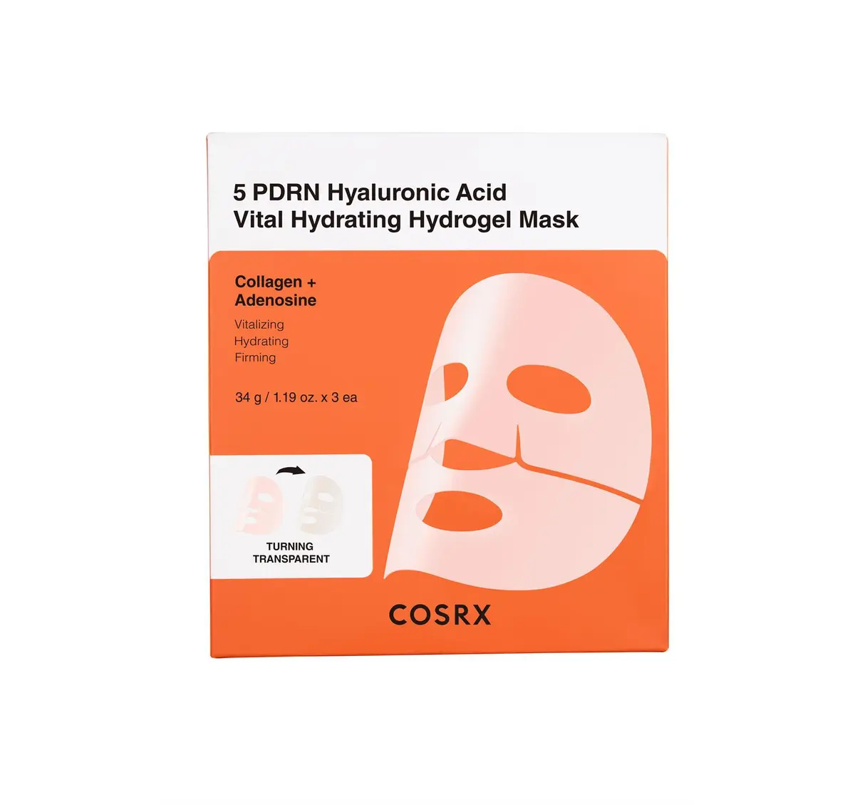 5 PDRN Hyaluronic Acid Vital Hydrating Hydrogel Mask 3stk