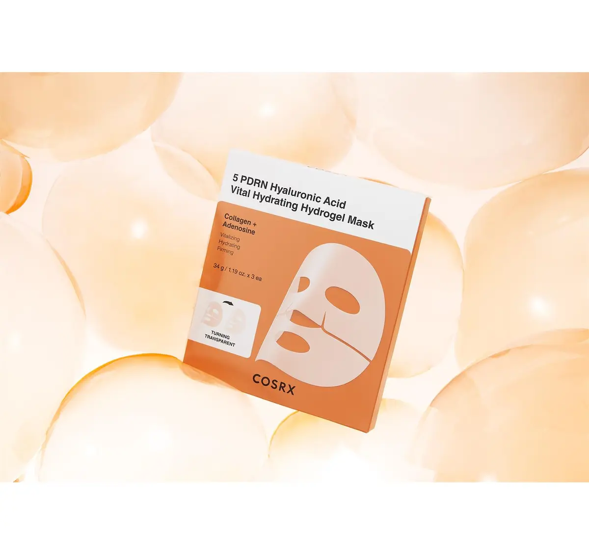5 PDRN Hyaluronic Acid Vital Hydrating Hydrogel Mask 3stk